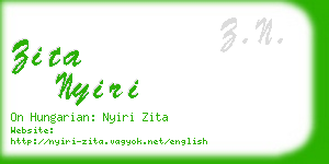 zita nyiri business card